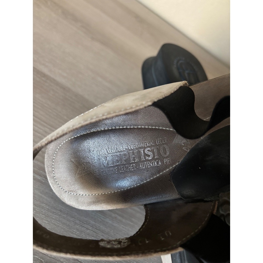 Mephisto Women's Approx 10.5/EU 42 Tan Suede Elastic Strap Comfort Wedge Sandals - Picture 8 of 10